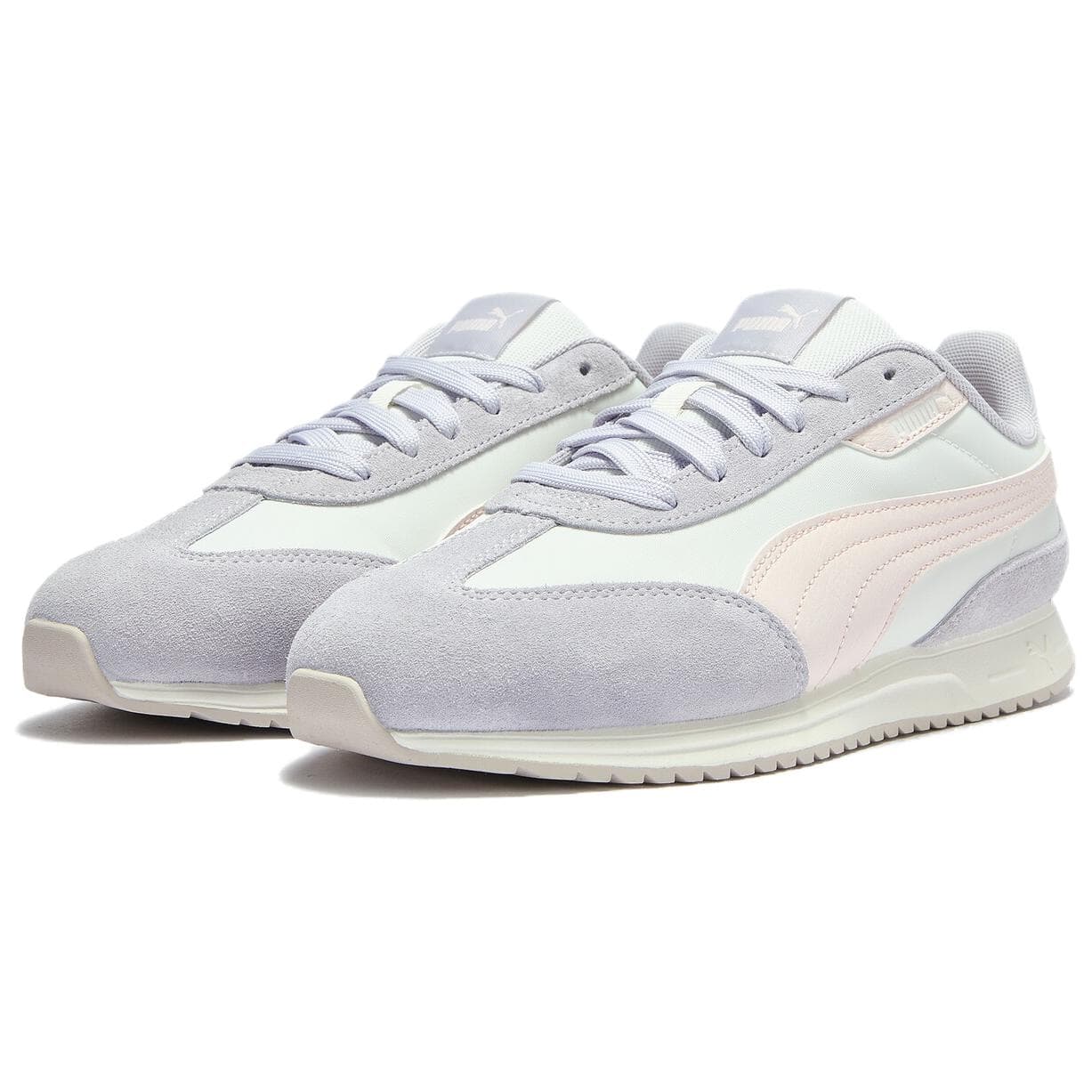 Кроссовки PUMA Softride Low Топ Кеды немецкой армии (GAT) Женские Розово-белый Фиолетовый - изображение 3