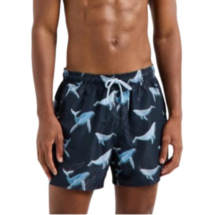 EMPORIO ARMANI SS25 Пляжные шорты Мужские FB075 Синий - изображение 2