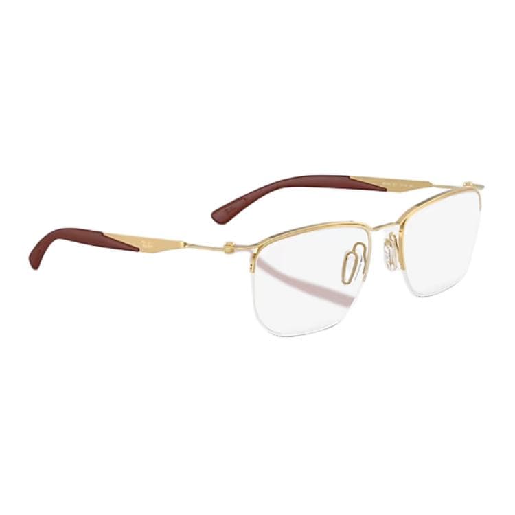 Оправа RayBan Металлические прямоугольные очки с диоптриями унисекс матовые Arista золото - изображение 5