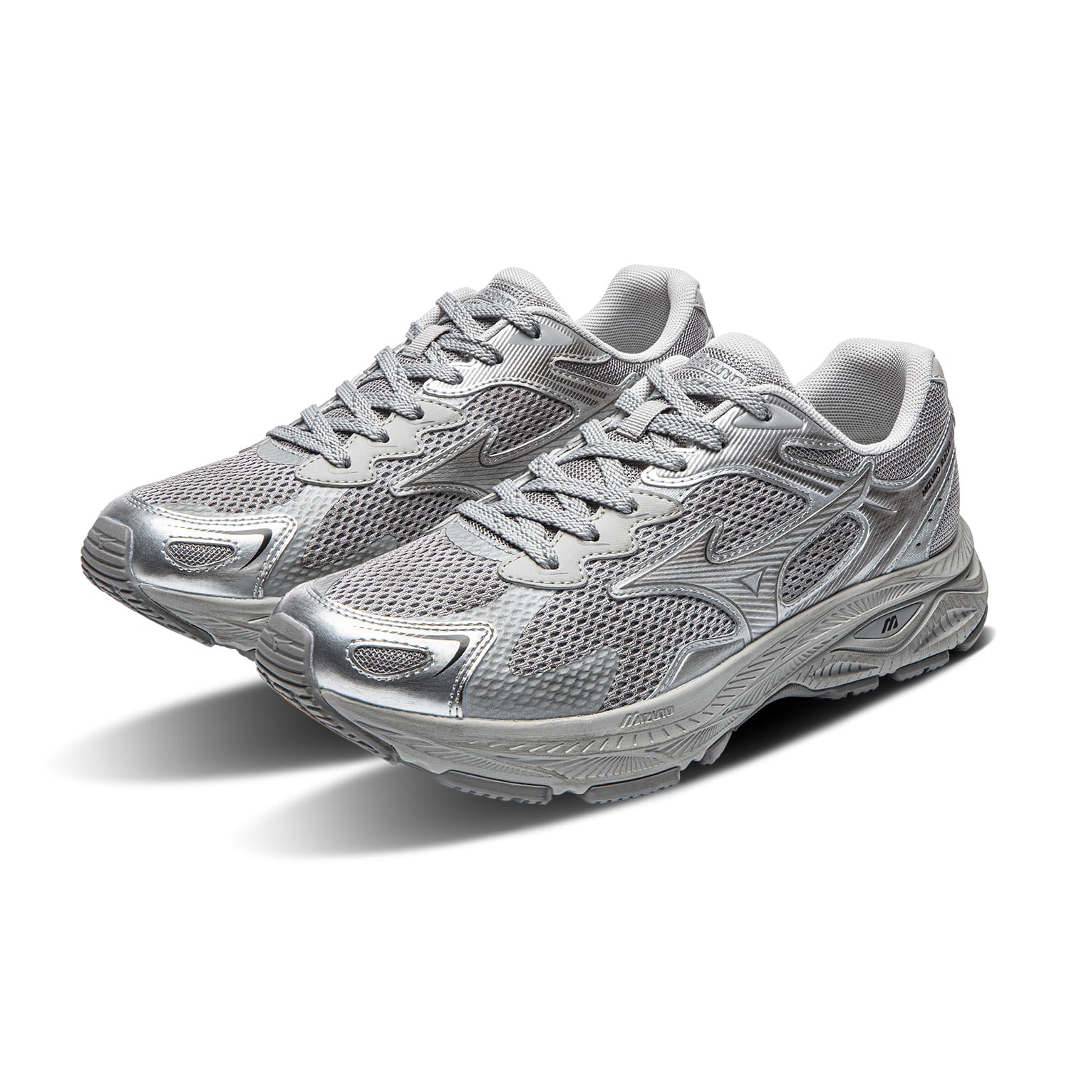 Кроссовки для бега Mizuno Racer S Устойчивый к истиранию Дышащие Низкие Повседневные Беговые Кроссовки Унисекс Туманно-Серый - изображение 4