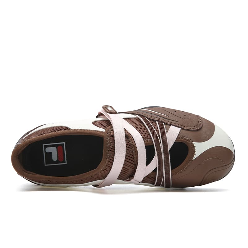 Кроссовки FILA TURBO SANDAL Дышащий Легкий Низкий Верх Повседневная Обувь Женская Какао-Коричневый Кокосовое Молоко Белый - изображение 4
