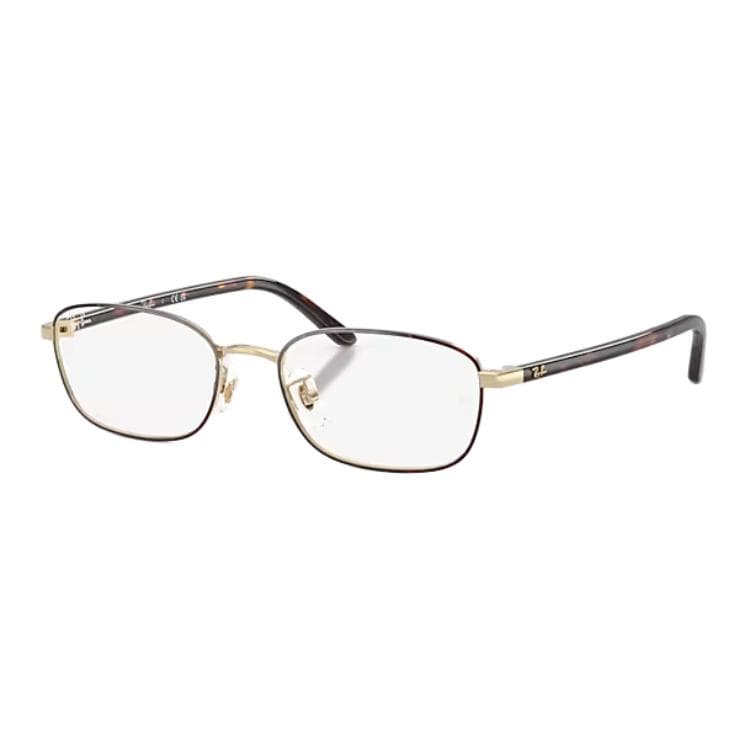 Оправа RayBan Металлические прямоугольные очки с диоптриями унисекс Гаванский Золото - изображение 1