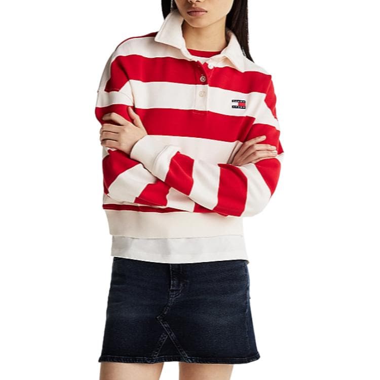 Поло Tommy Hilfiger Женское Красное - изображение 4