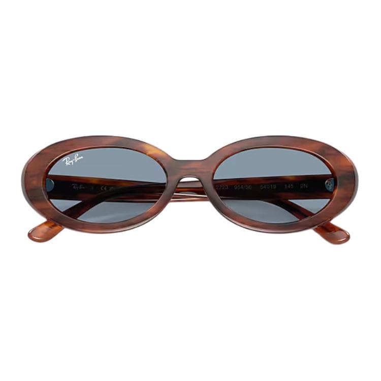 Солнцезащитные очки RayBan Овалные солнцезащитные очки из ацетатного волокна унисекс гаванские полосы - изображение 3