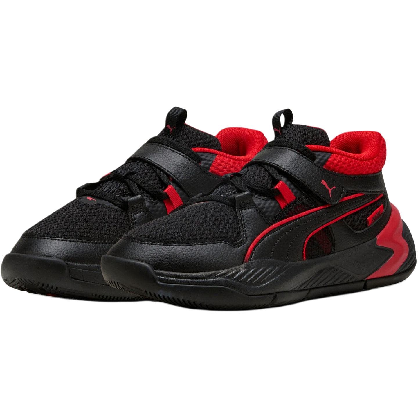 Кроссовки PUMA Uproar Детская Повседневная Обувь Низкий Топ Черный Красный Kids - изображение 3