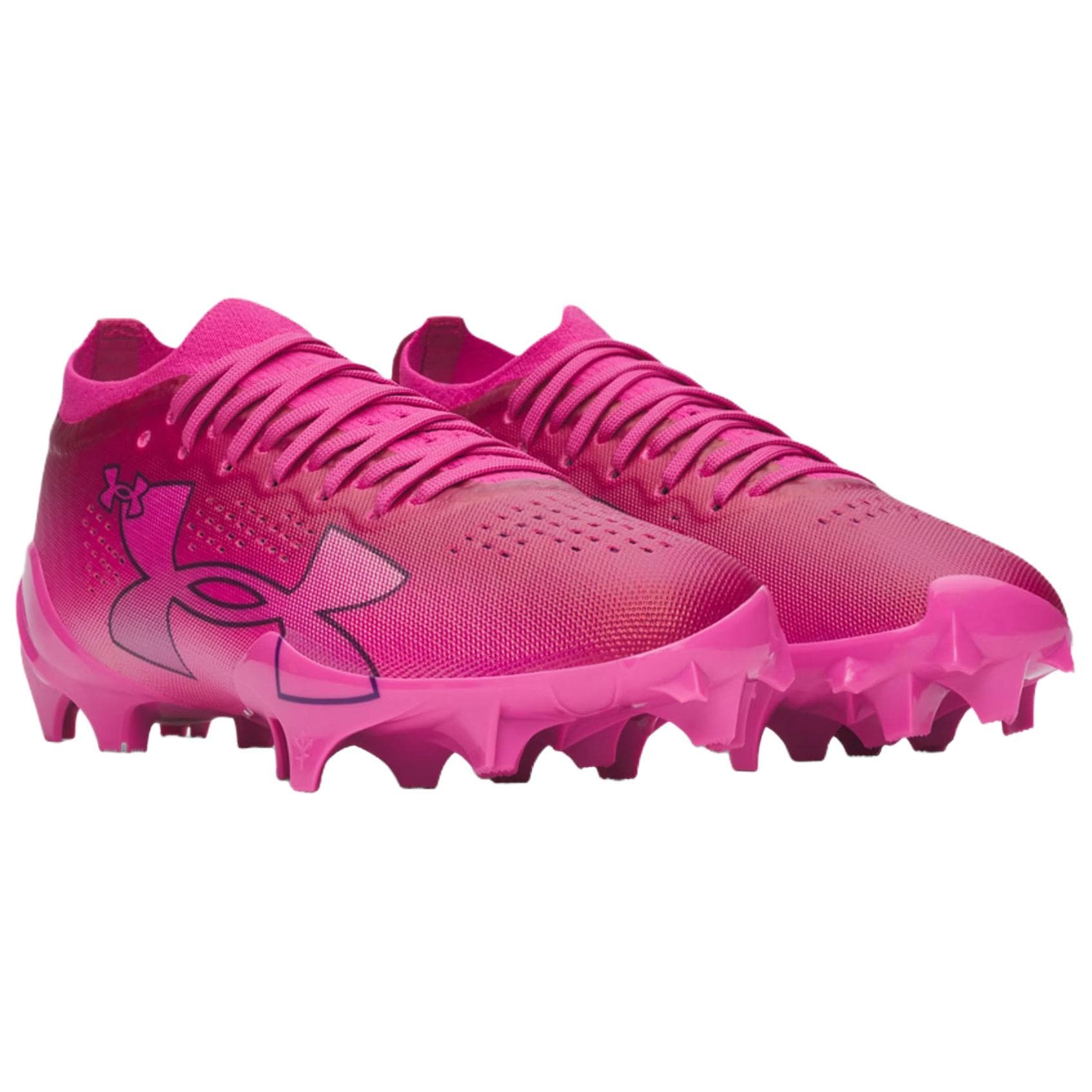 Кроссовки для футбола Under Armour Blur Pro Искусственный Шипы Дышащий Регби Обувь Мужская Фуксия - изображение 3