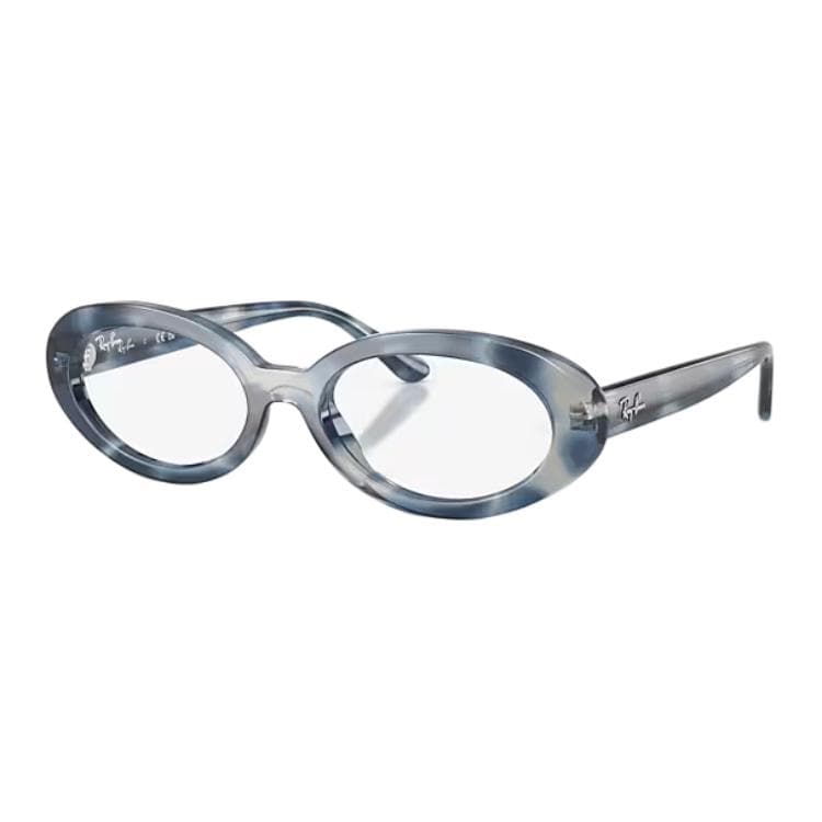 Оправа RayBan Оправа из ацетатного волокна Овальные Очки с диоптриями Унисекс Синий Гаванский - изображение 1