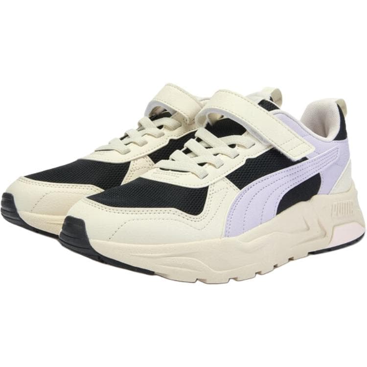Кроссовки PUMA Trinity 2 Дышащая Низкая Повседневная Обувь Экрю Детская - изображение 3