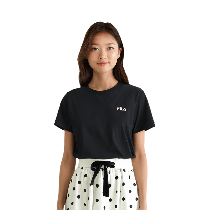Футболка FILA Черный Blk Унисекс T-рубашки - изображение 3