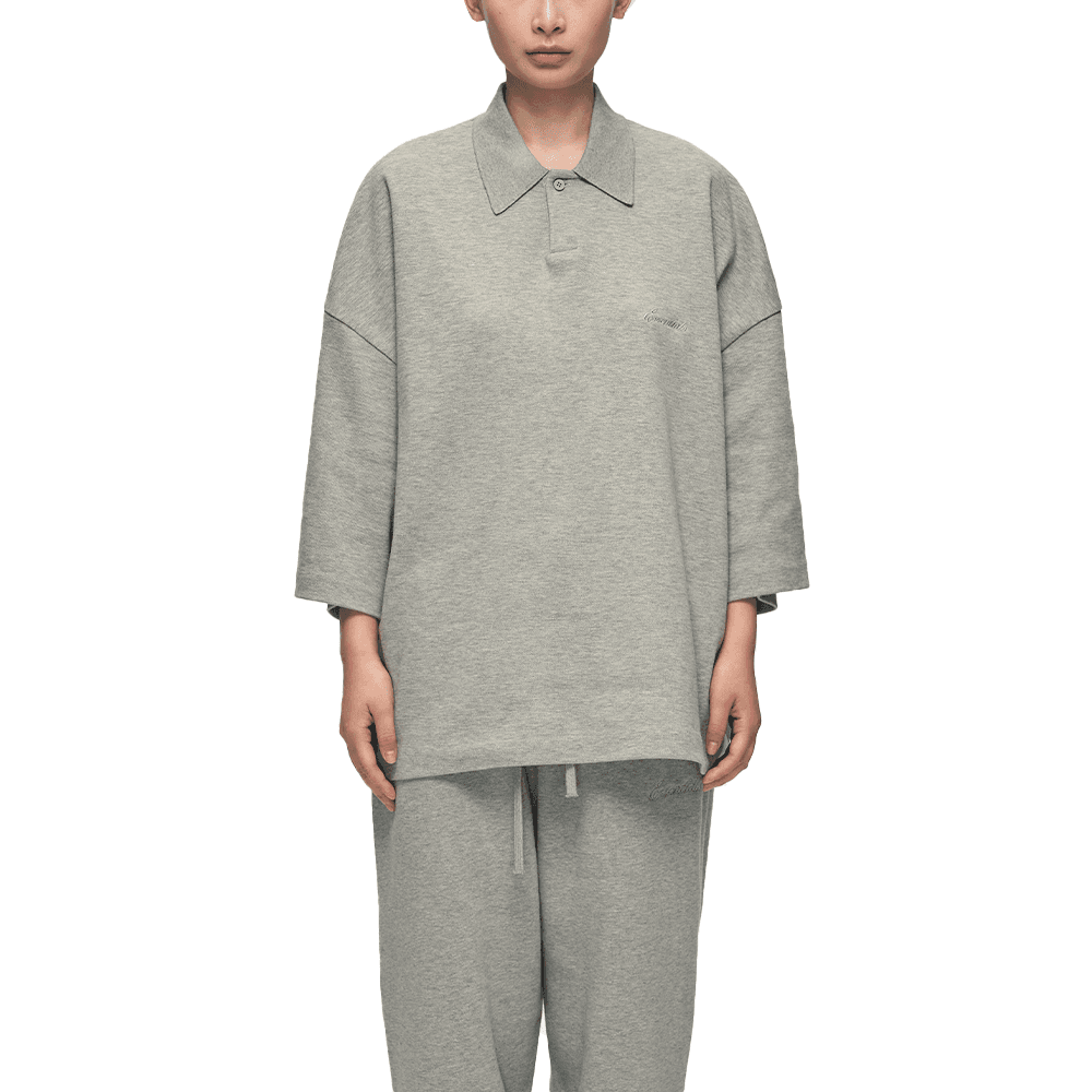 Поло Fear Of God Essentials SS26 Фирменное 90's Укороченное Поло Бетон Вереск Поло Унисекс - изображение 1
