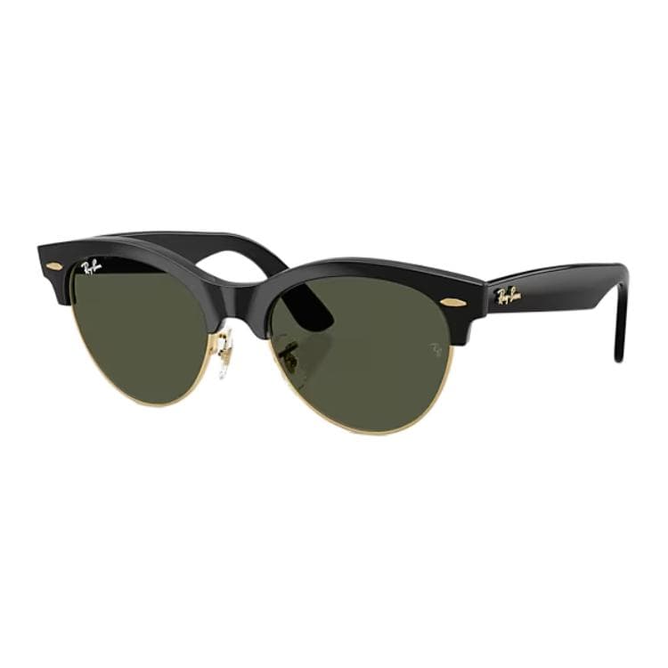 Солнцезащитные очки RayBan Пропионовая кислота Оправа «брови» Солнцезащитные очки Унисекс Черный золотой - изображение 1