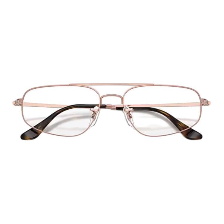 Оправа RayBan Металлические очки для пилотов с диоптриями унисекс медного цвета - изображение 5