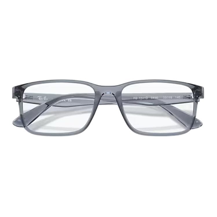 Оправа RayBan Литьевые Квадратные Очки с Диоптриями Унисекс Прозрачно-Синие - изображение 3