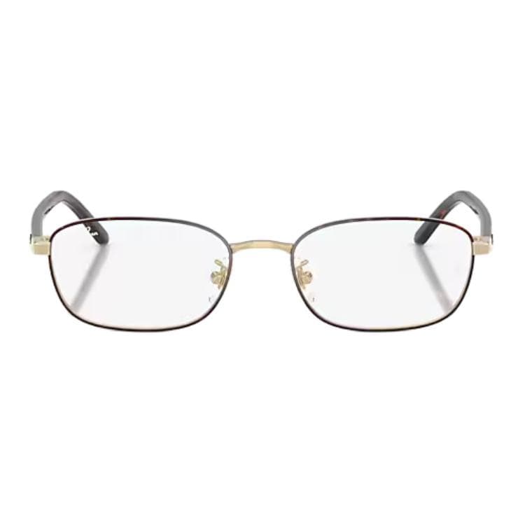 Оправа RayBan Металлические прямоугольные очки с диоптриями унисекс Гаванский Золото - изображение 2