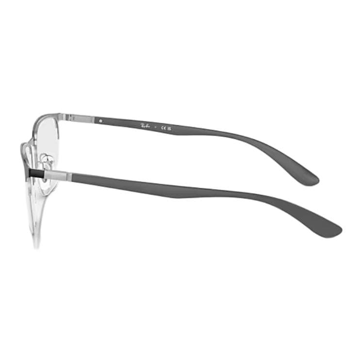 Оправа RayBan Металлические прямоугольные очки с диоптриями унисекс черные серебристые - изображение 5