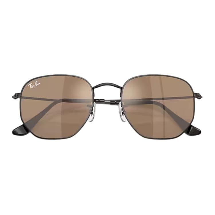 Солнцезащитные очки RayBan Стальные фигурные солнцезащитные очки унисекс черные - изображение 5