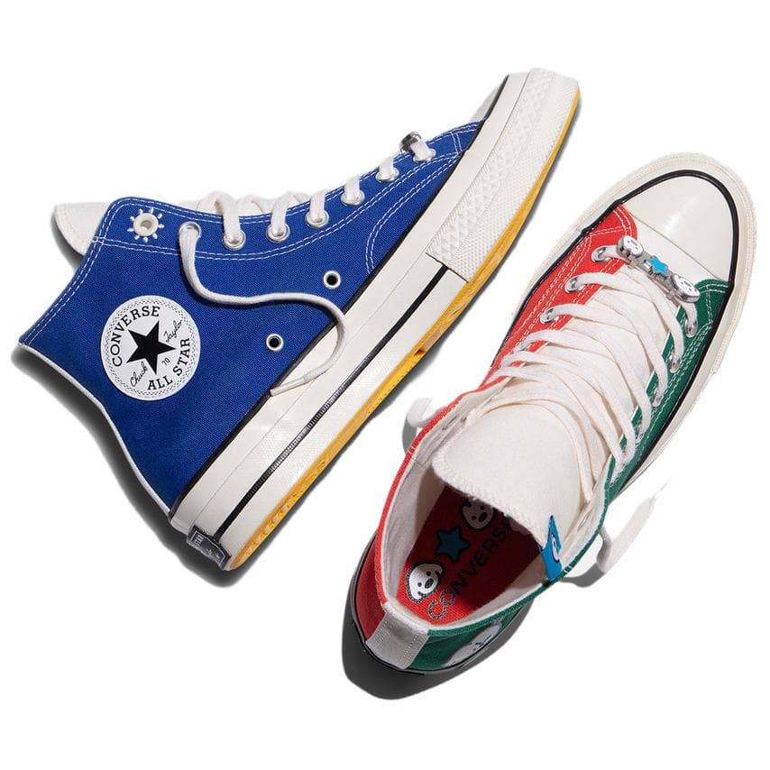 Кеды Converse x MATSUI Chuck 70 Универсальные удобные износостойкие хай-топы кеды унисекс красный желтый синий - изображение 4