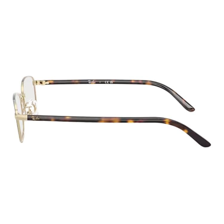 Оправа RayBan Металлические прямоугольные очки с диоптриями унисекс Гаванский Золото - изображение 3