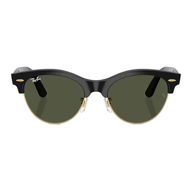Солнцезащитные очки RayBan Пропионовая кислота Оправа «брови» Солнцезащитные очки Унисекс Черный золотой - изображение 2