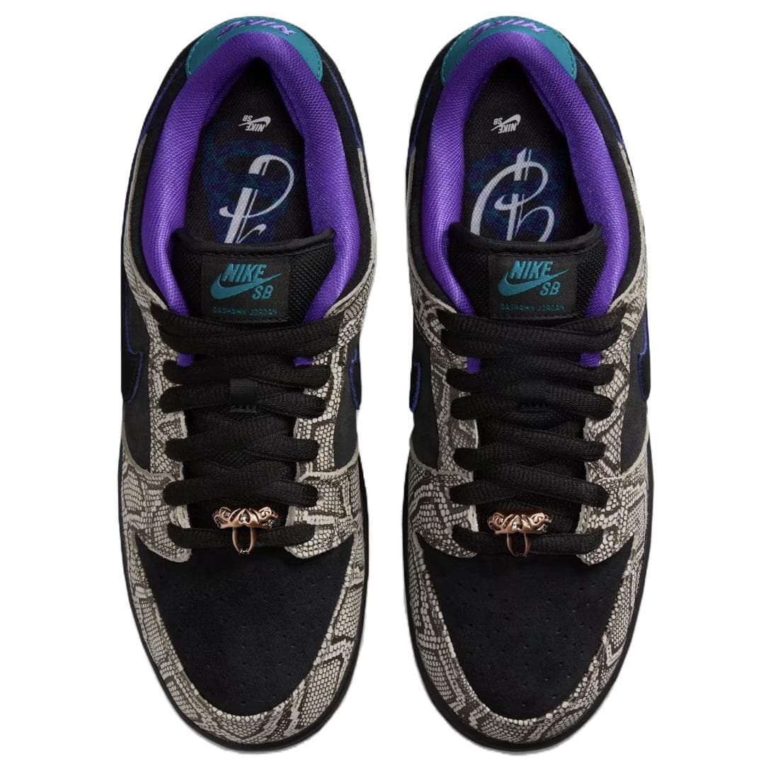 Кроссовки Nike X Dashawn Jordan Dunk SB Low Скейтборд Обувь Унисекс Черный Коричневый - изображение 4