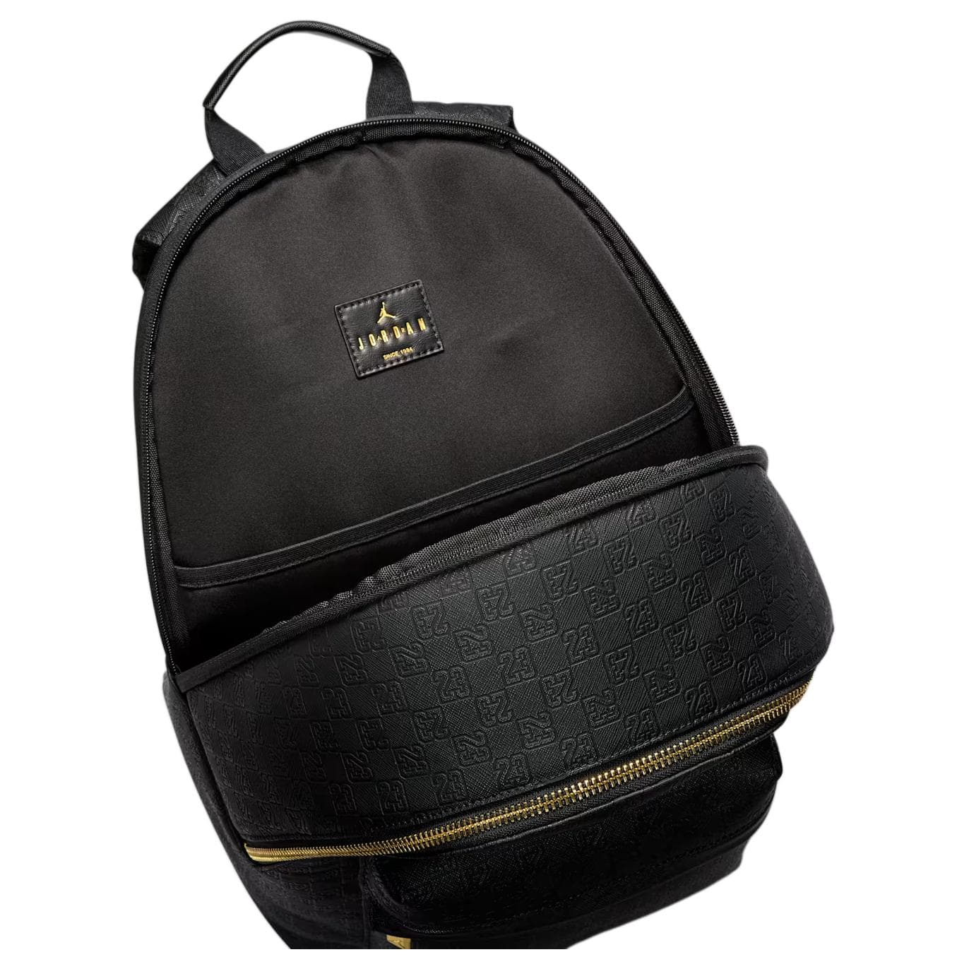 Рюкзак Jordan Monogram Polyurethane Backpack Unisex Black Джордан Монограмма Полиуретан Рюкзак Унисекс Черный - изображение 5