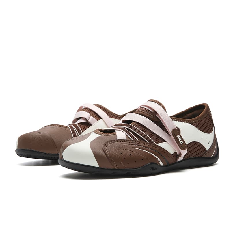 Кроссовки FILA TURBO SANDAL Дышащий Легкий Низкий Верх Повседневная Обувь Женская Какао-Коричневый Кокосовое Молоко Белый - изображение 3