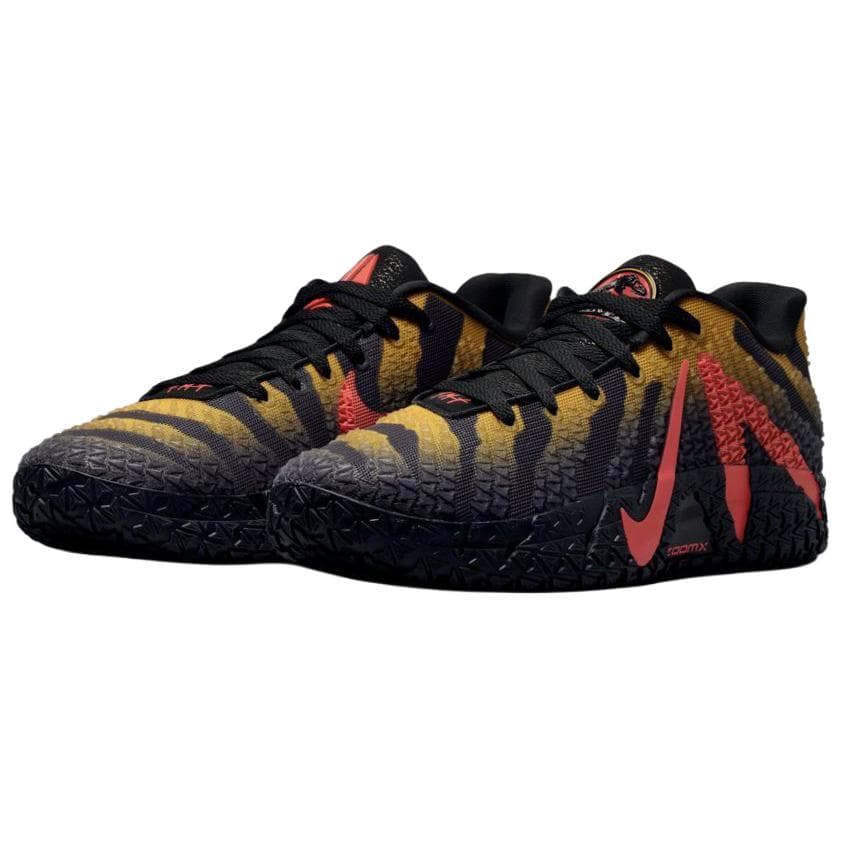 Кроссовки для баскетбола Nike X Jurassic Park Ja 3 Синтетическая кожа Low Топ Баскетбольные кроссовки Мужской Черно-желтый Красный - изображение 3