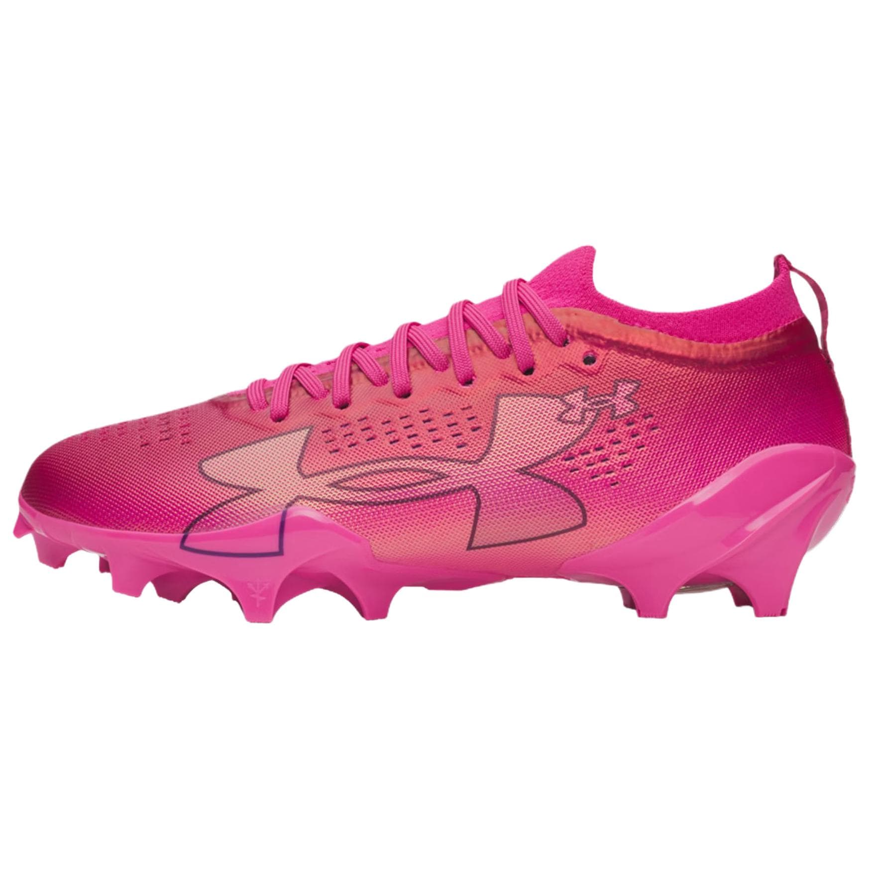 Кроссовки для футбола Under Armour Blur Pro Искусственный Шипы Дышащий Регби Обувь Мужская Фуксия - изображение 1