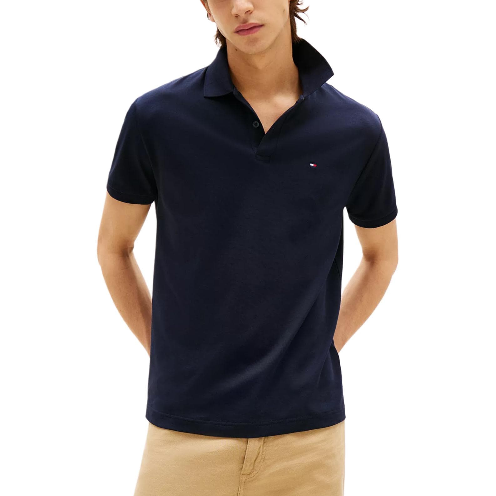 Поло Tommy Hilfiger Polo Мужское Темно-синий - изображение 4
