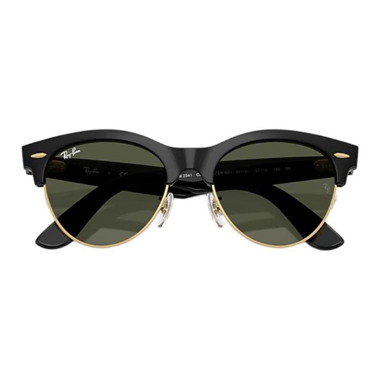 Солнцезащитные очки RayBan Пропионовая кислота Оправа «брови» Солнцезащитные очки Унисекс Черный золотой - изображение 3