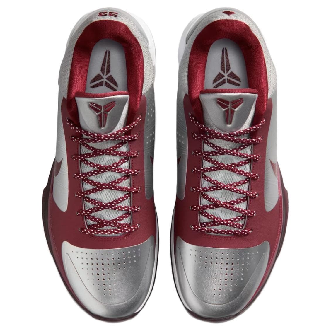 Кроссовки для баскетбола Nike Zoom Kobe 5 Отскок Сцепление Низкие Баскетбольные Кроссовки Мужские Серебристо-Белые - изображение 4