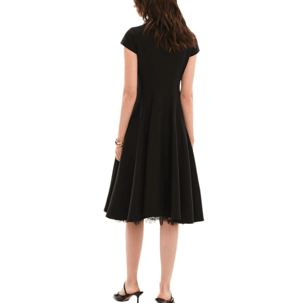 Платье KARL LAGERFELD Короткий Sleeved Платье Женские Черный - изображение 2