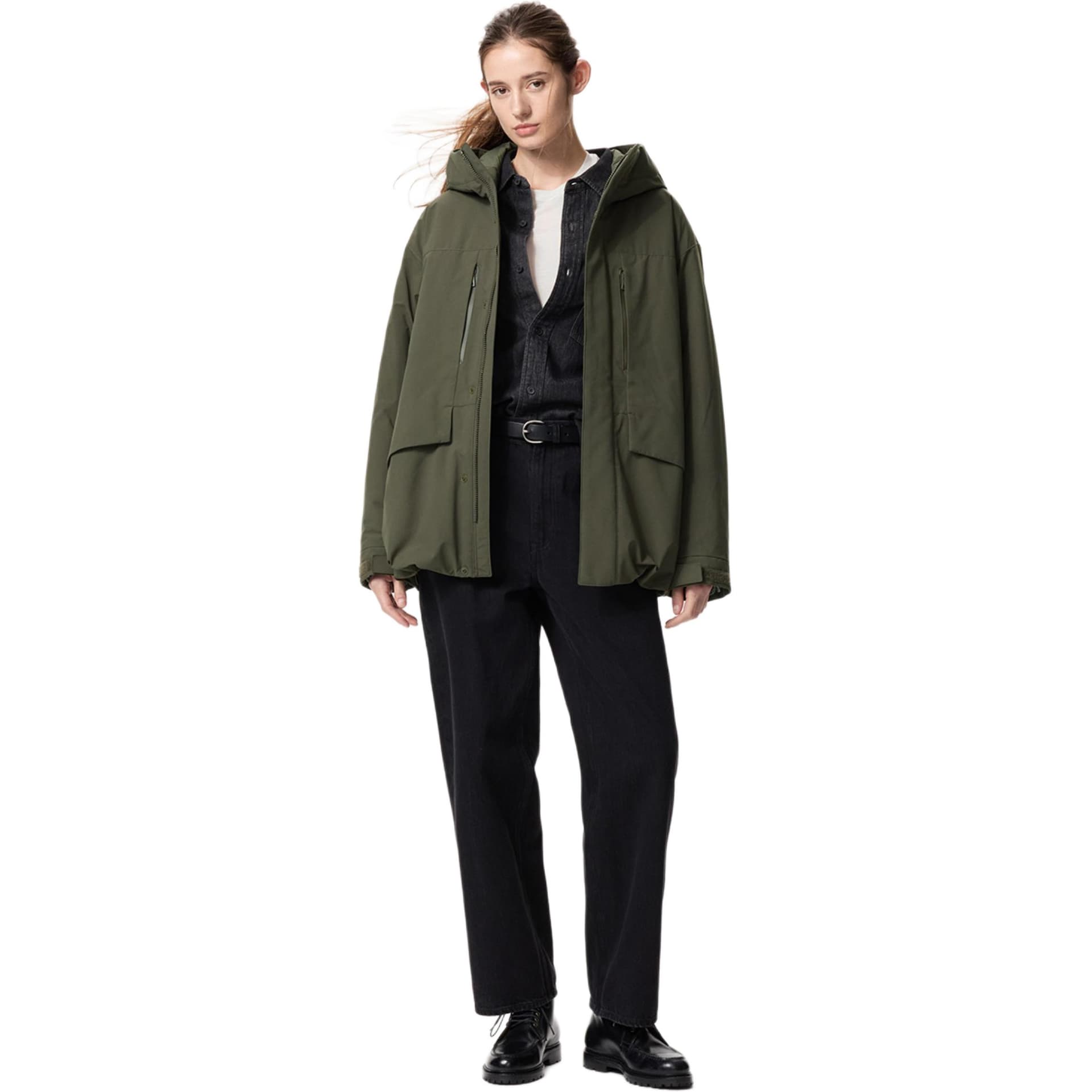 Штаны UNIQLO Темно-серые унисекс джинсы - изображение 2