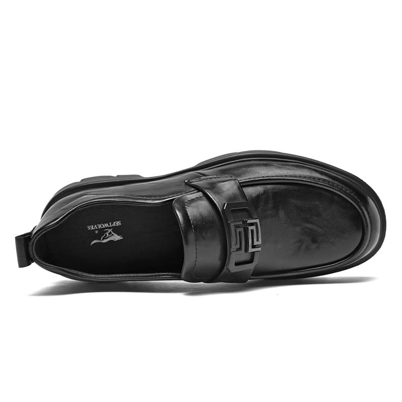 SEPTWOLVES Мужской Бизнес-коммутация Удобный Slip On Повседневная комбинация Минимализм Повседневные кожаные туфли - изображение 6