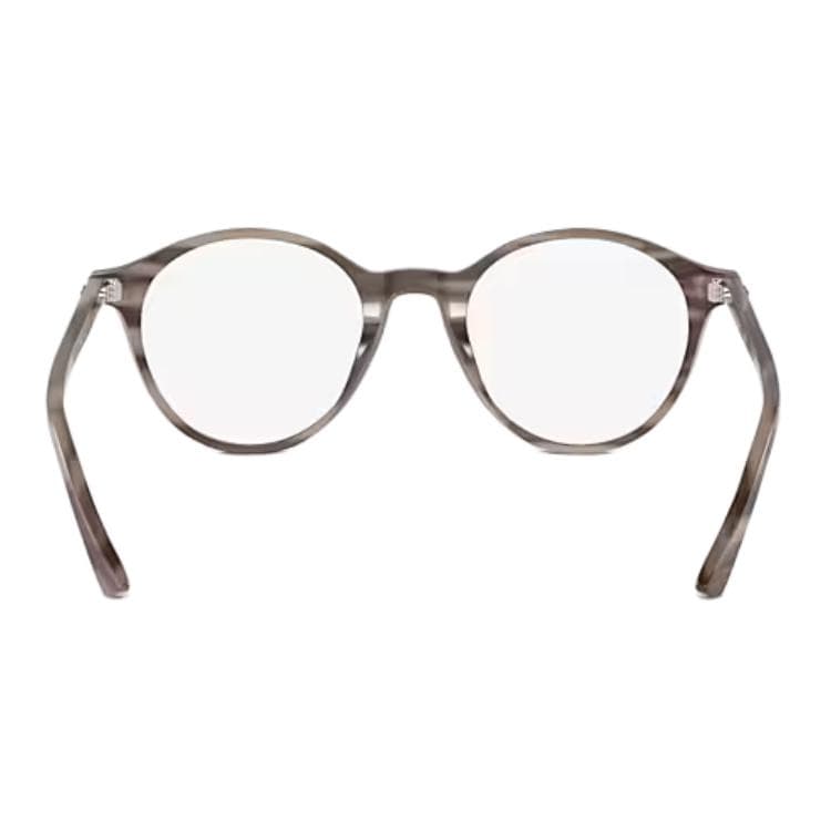Оправа RayBan Ацетатные круглые очки с диоптриями унисекс с серыми полосами - изображение 5