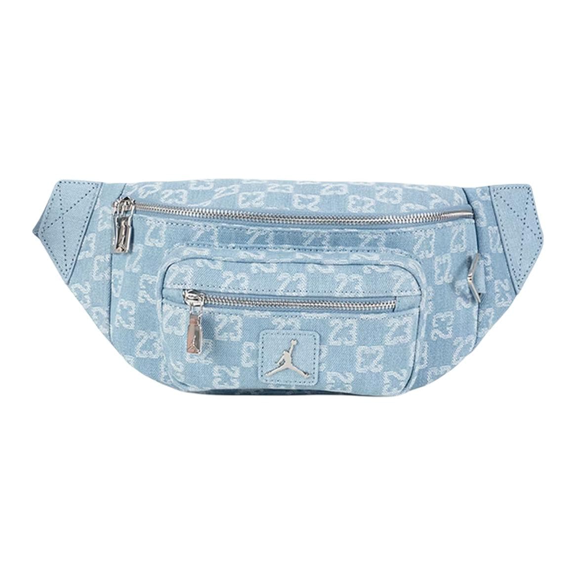 Поясная сумка Jordan Monogram Print Versatile Portable Полиэстер поясная сумка Унисекс Парный Деним синий - изображение 1