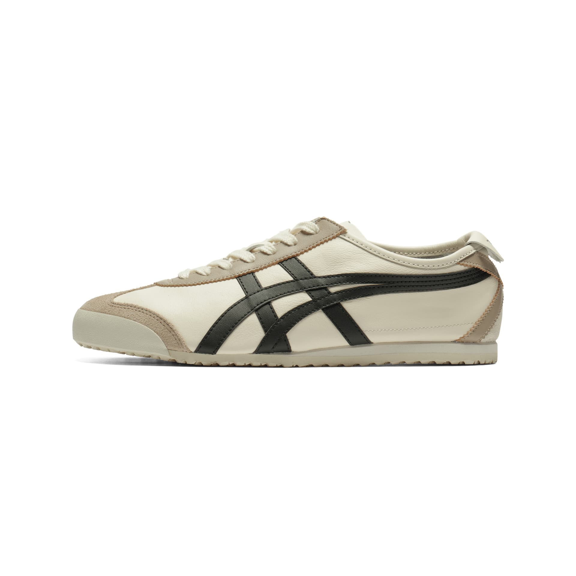 Кроссовки Onitsuka Tiger MEXICO 66 Удобный Low Топ Повседневная обувь Унисекс Бежево-черный - изображение 1