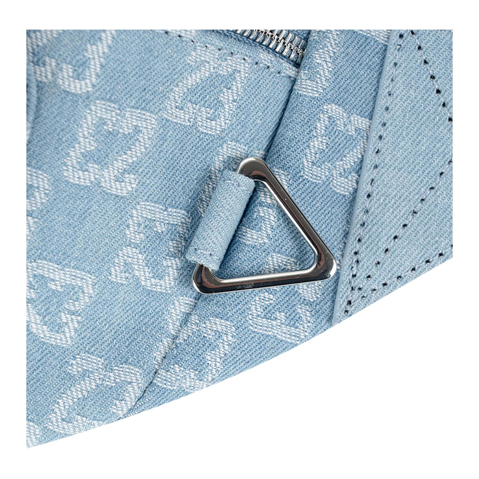 Поясная сумка Jordan Monogram Print Versatile Portable Полиэстер поясная сумка Унисекс Парный Деним синий - изображение 3