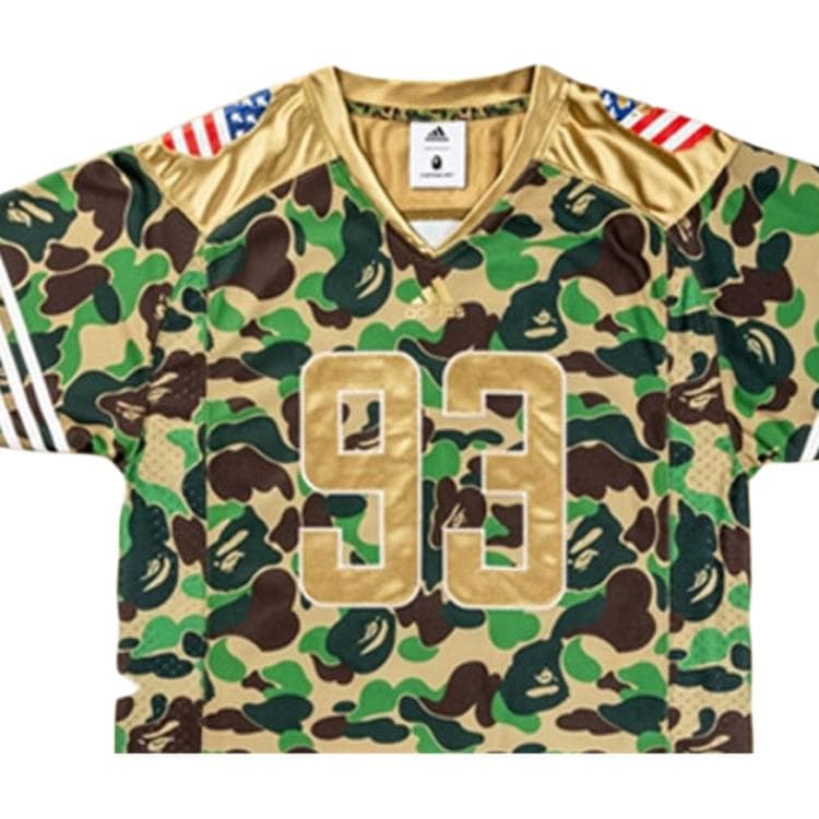 BAPE x adidas Camo Football Tee - изображение 3