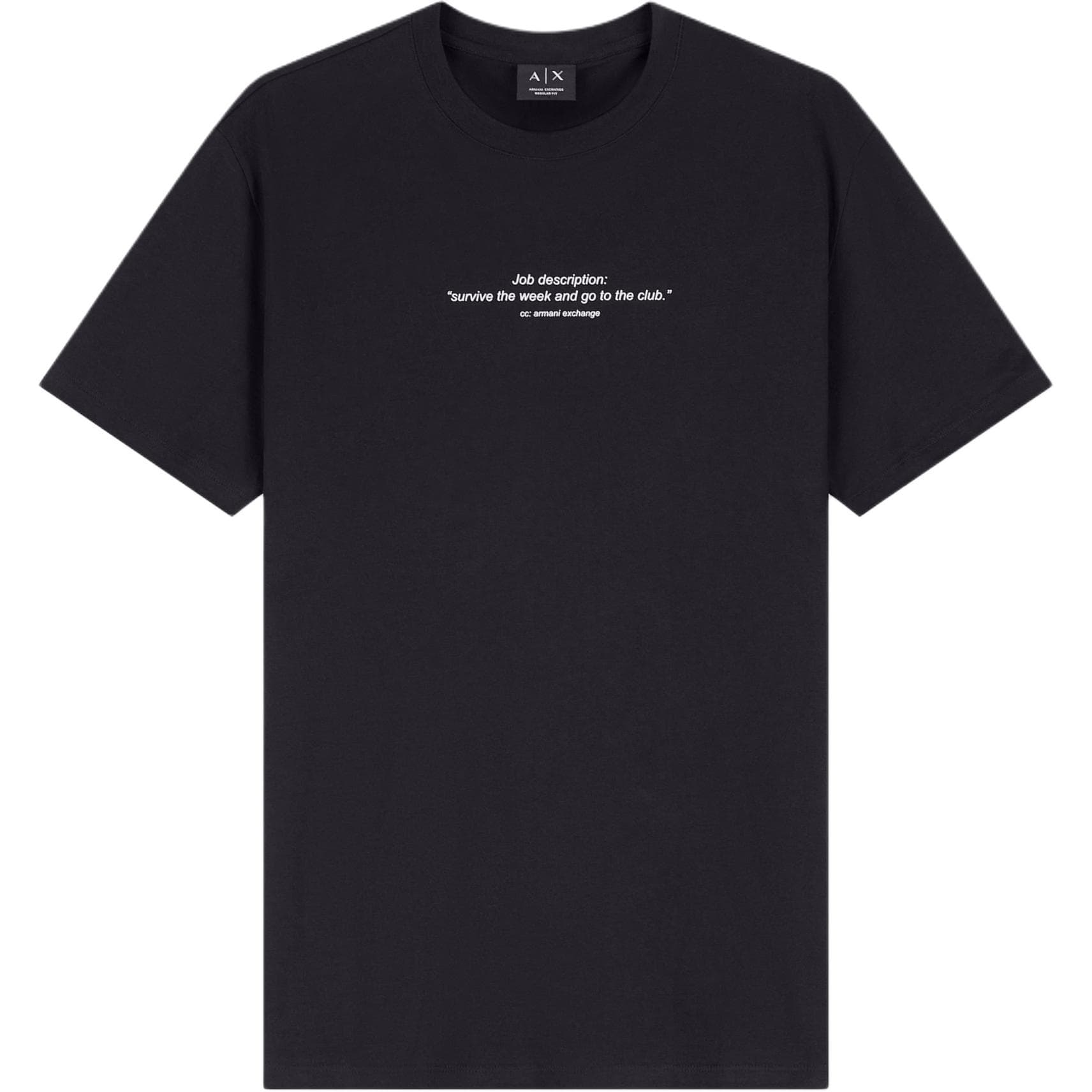 Футболка ARMANI EXCHANGE Мужские черные футболки - изображение 1