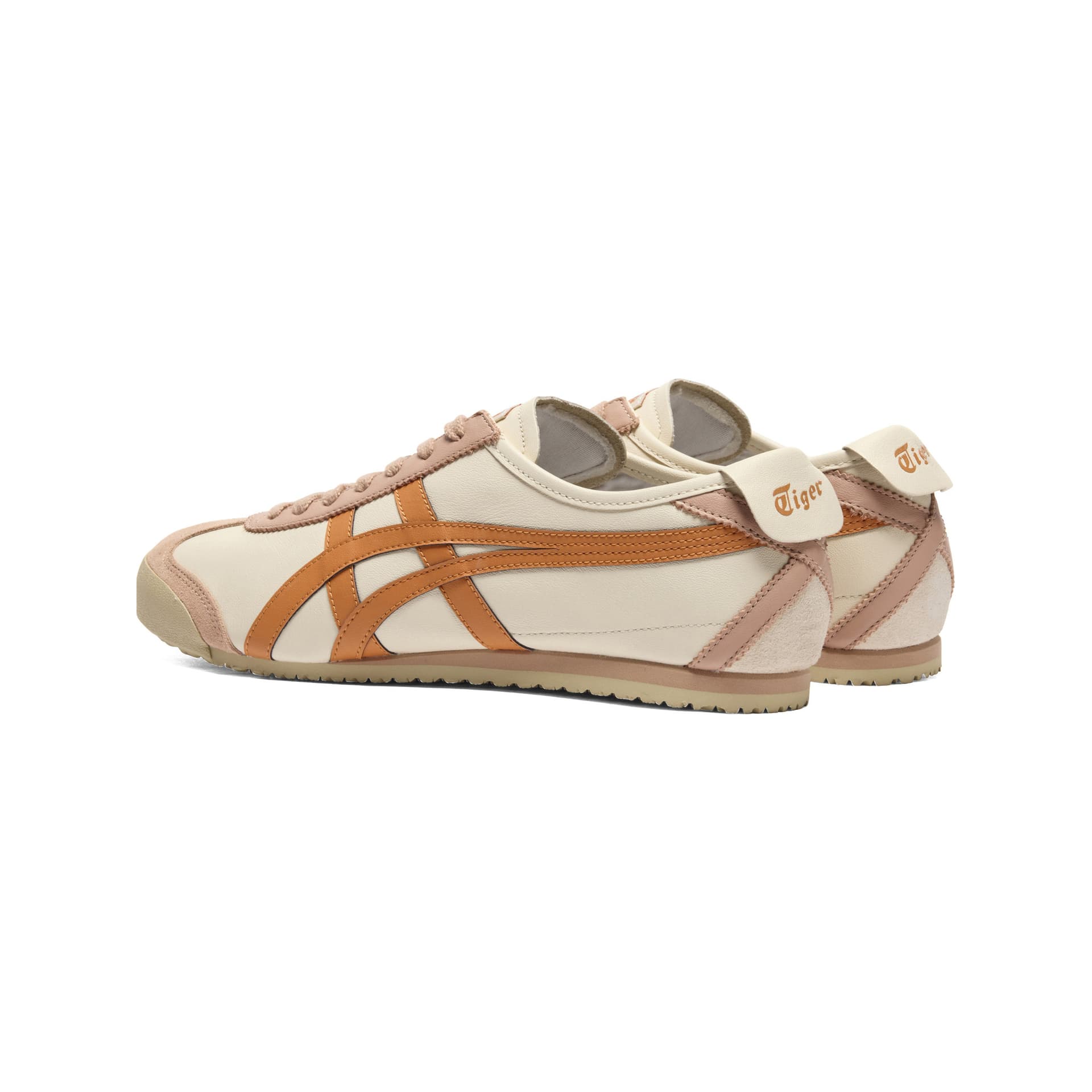 Кроссовки Onitsuka Tiger MEXICO 66 Спортивный ретро стиль Низкий топ Повседневная обувь Унисекс Бежевый Оранжевый - изображение 4