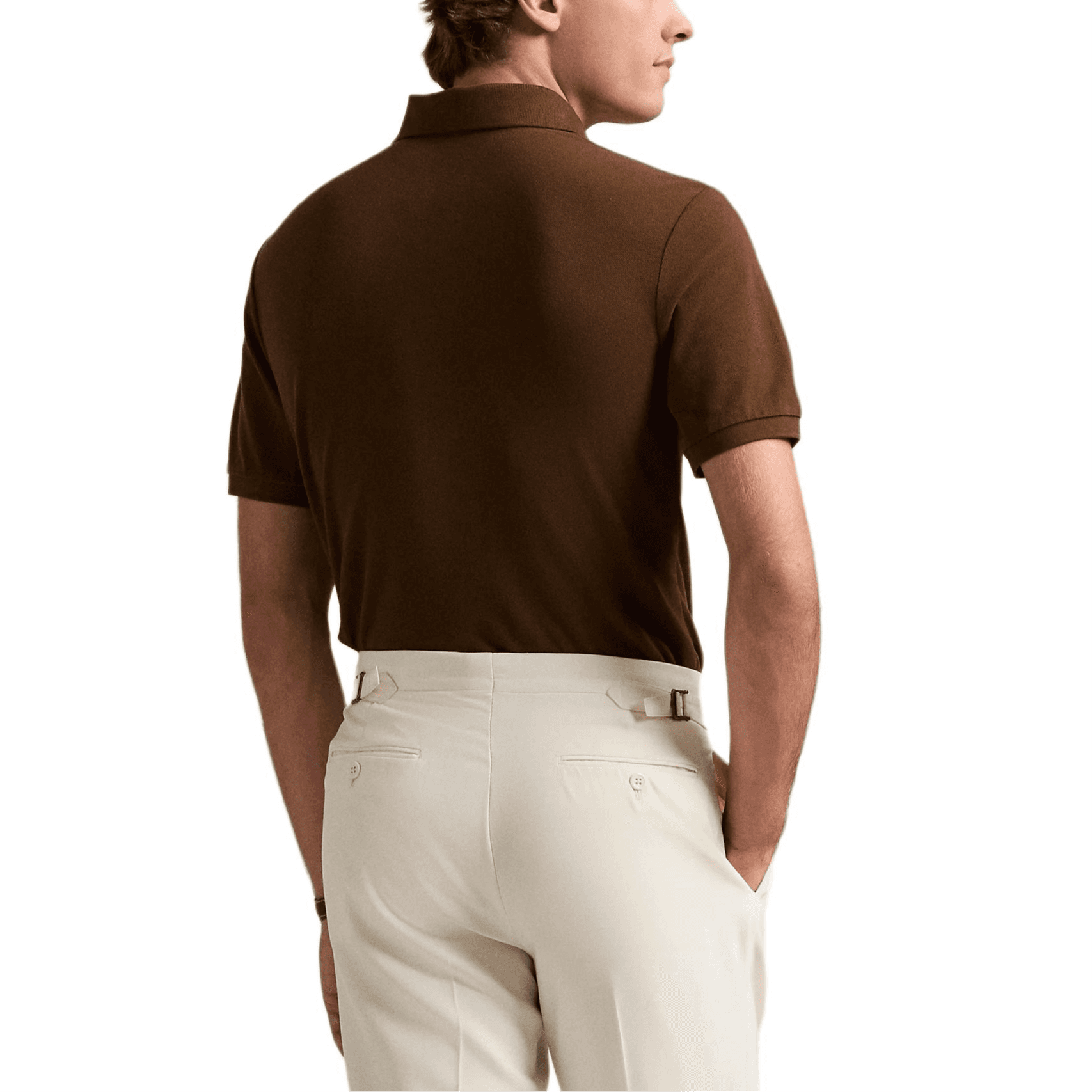 Поло Polo Ralph Lauren Big Pony Polo Классическая версия Мужской Мусс Шоколадно-коричневый - изображение 4