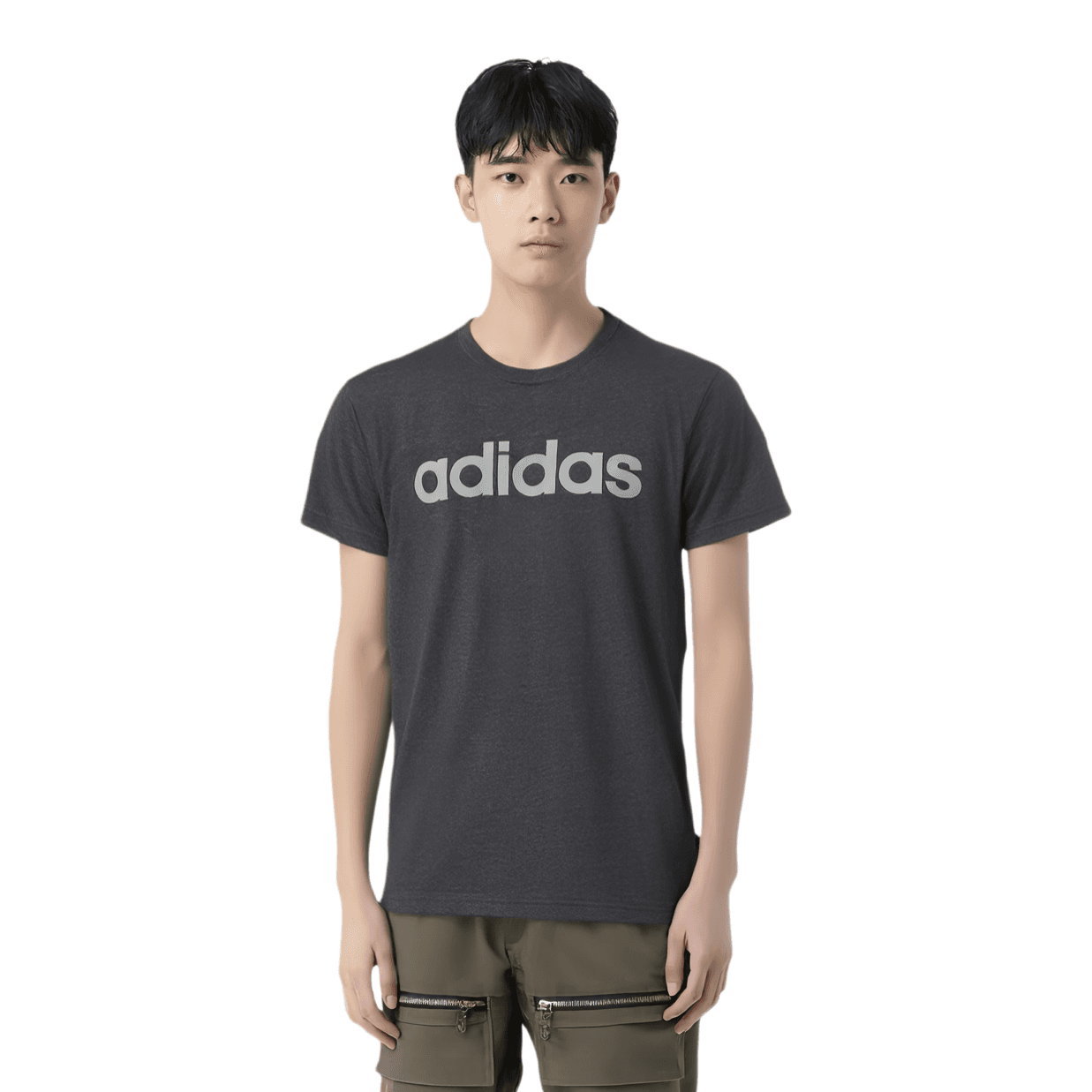 Футболка Adidas Neo Серый Мужской T-Shirt - изображение 4