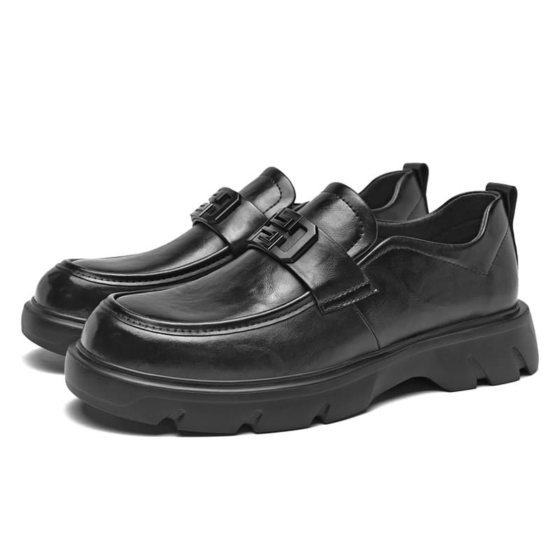 SEPTWOLVES Мужской Бизнес-коммутация Удобный Slip On Повседневная комбинация Минимализм Повседневные кожаные туфли - изображение 3