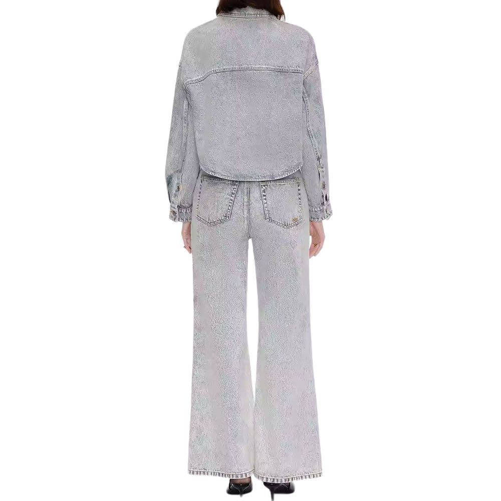 KARL LAGERFELD / Karl Lagerfeld Jeans Городская Жизнь/Путешествие/Коммутирование Роскошь Джинсовые Куртки С Отложным Воротником И Однобортной Застежкой Для Женщин - изображение 6