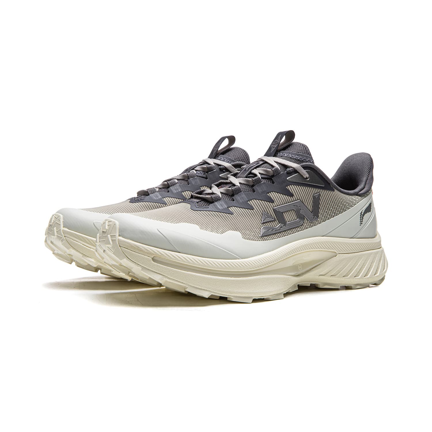 Кроссовки для бега Li-Ning Benxiao треккинговые кроссовки для мужчин с мягкой амортизацией, противоскользящей износостойкой подошвой и технологией отскока, низкие, серые - изображение 3
