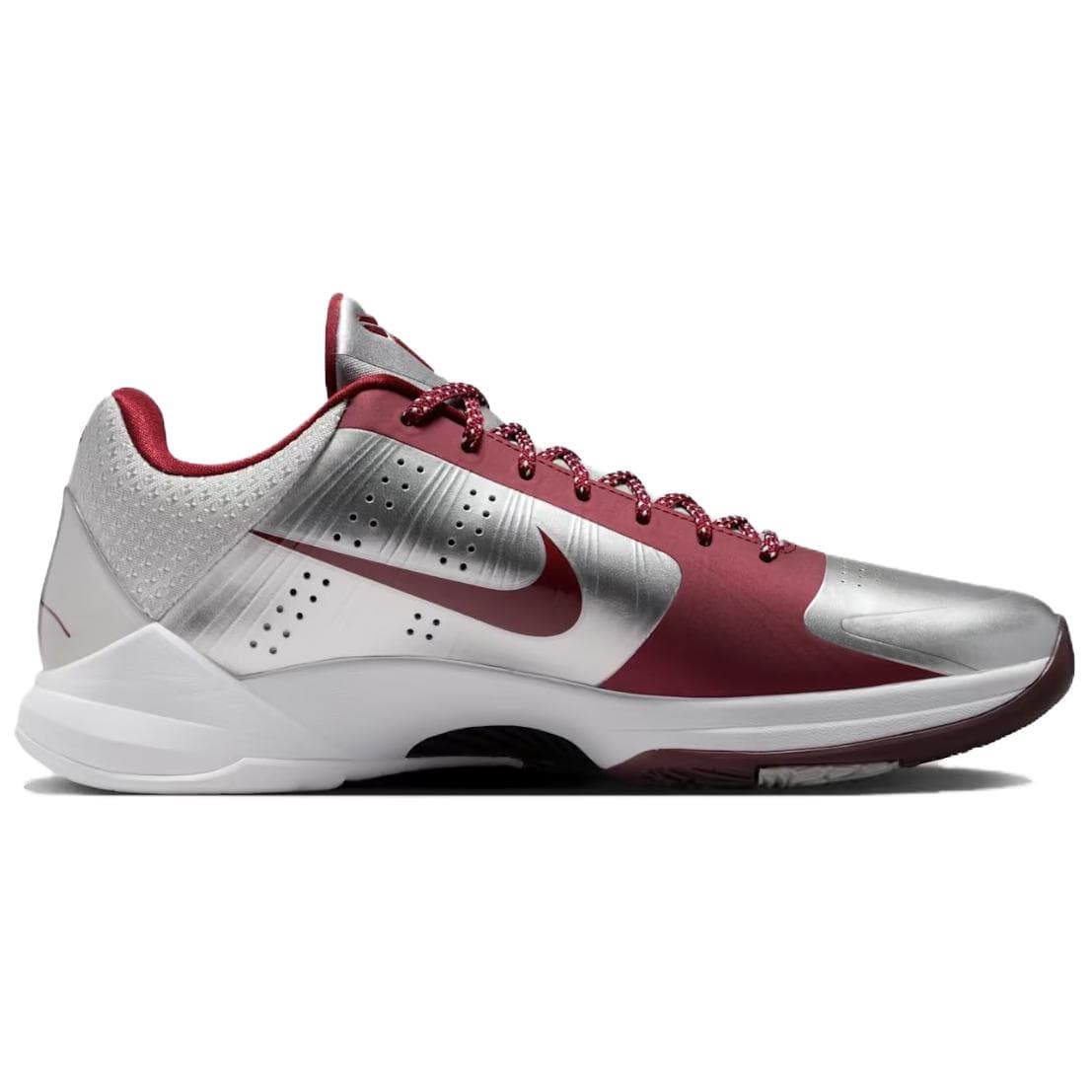 Кроссовки для баскетбола Nike Zoom Kobe 5 Отскок Сцепление Низкие Баскетбольные Кроссовки Мужские Серебристо-Белые - изображение 2
