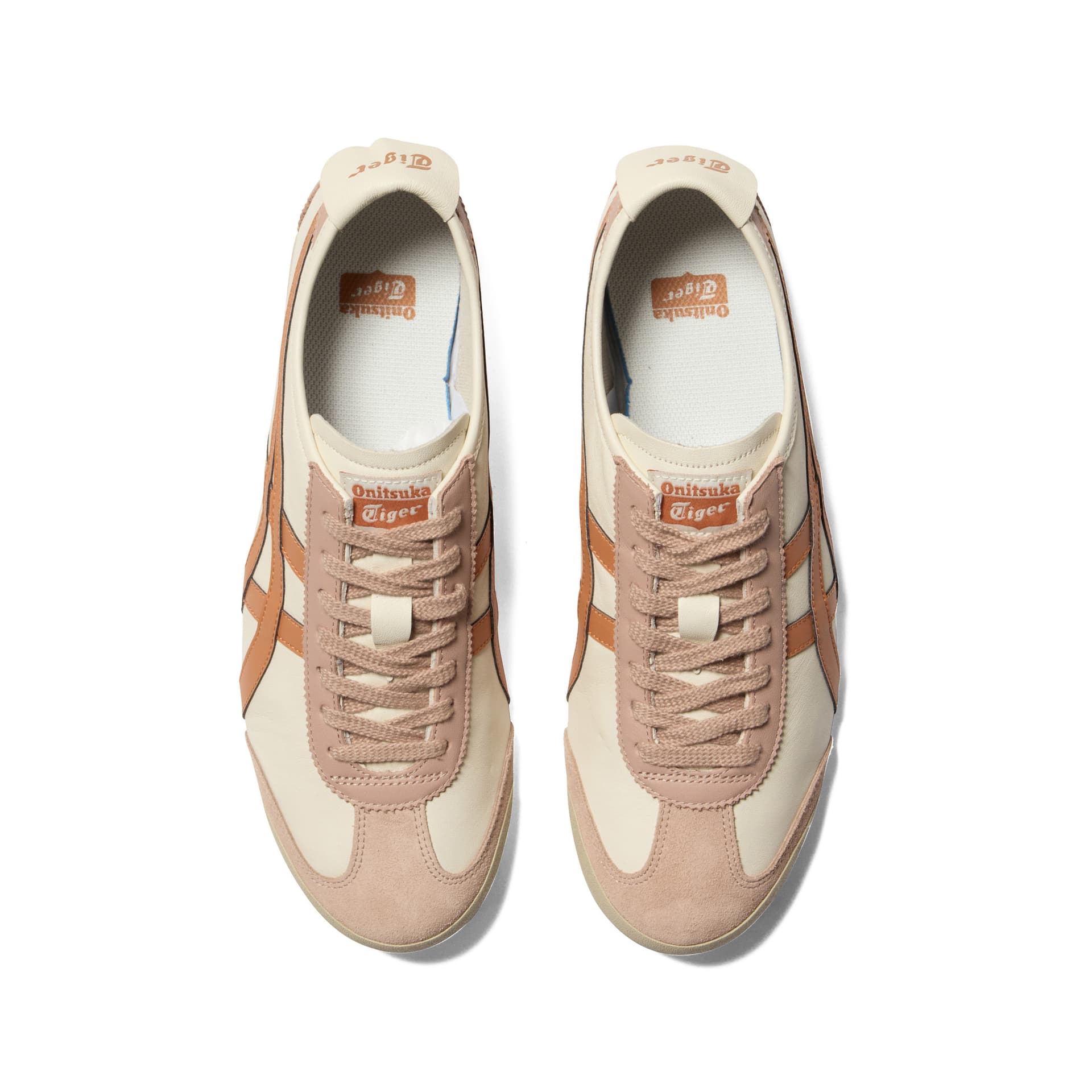 Кроссовки Onitsuka Tiger MEXICO 66 Спортивный ретро стиль Низкий топ Повседневная обувь Унисекс Бежевый Оранжевый - изображение 5