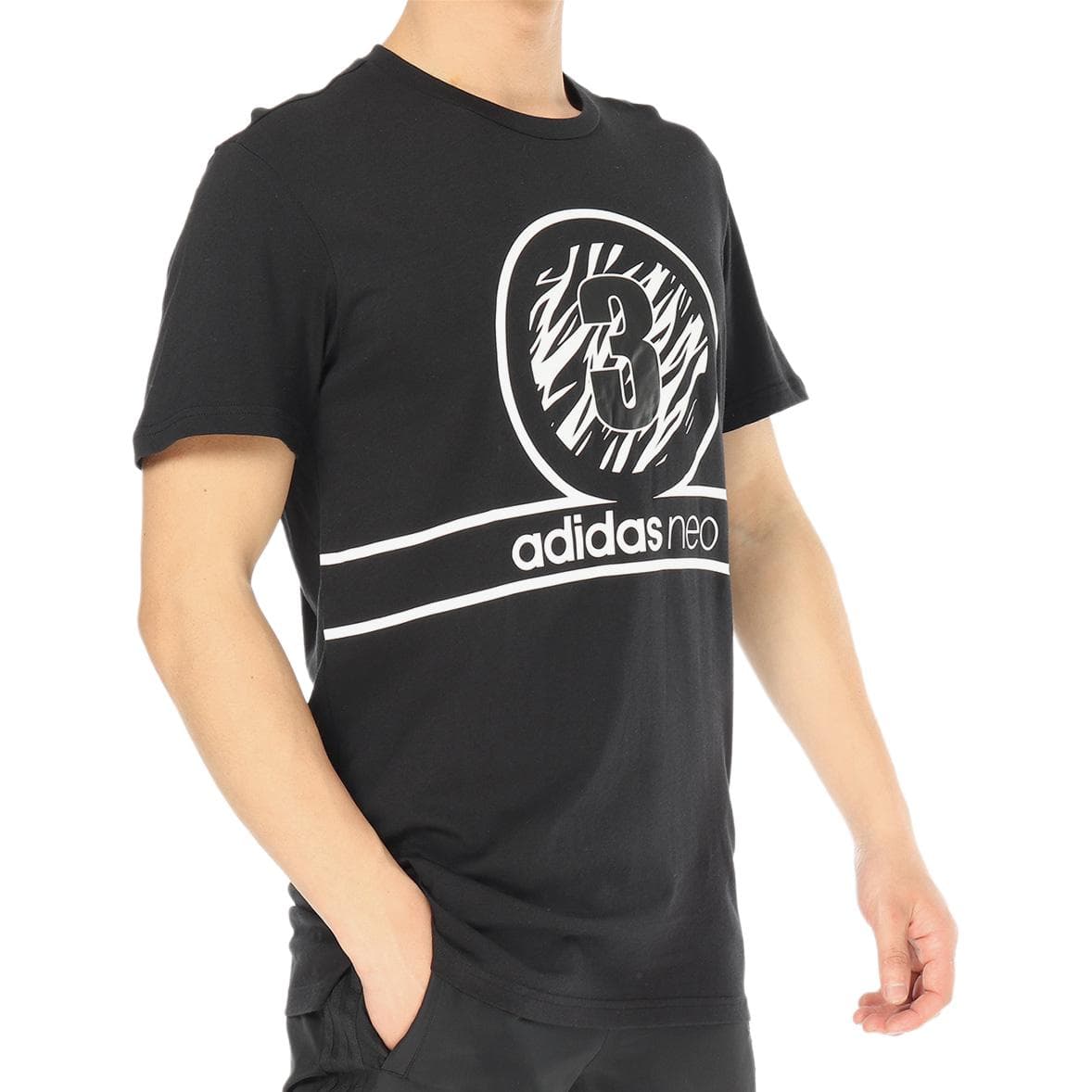 Футболка Adidas Neo Черные Мужские T-рубашки - изображение 4