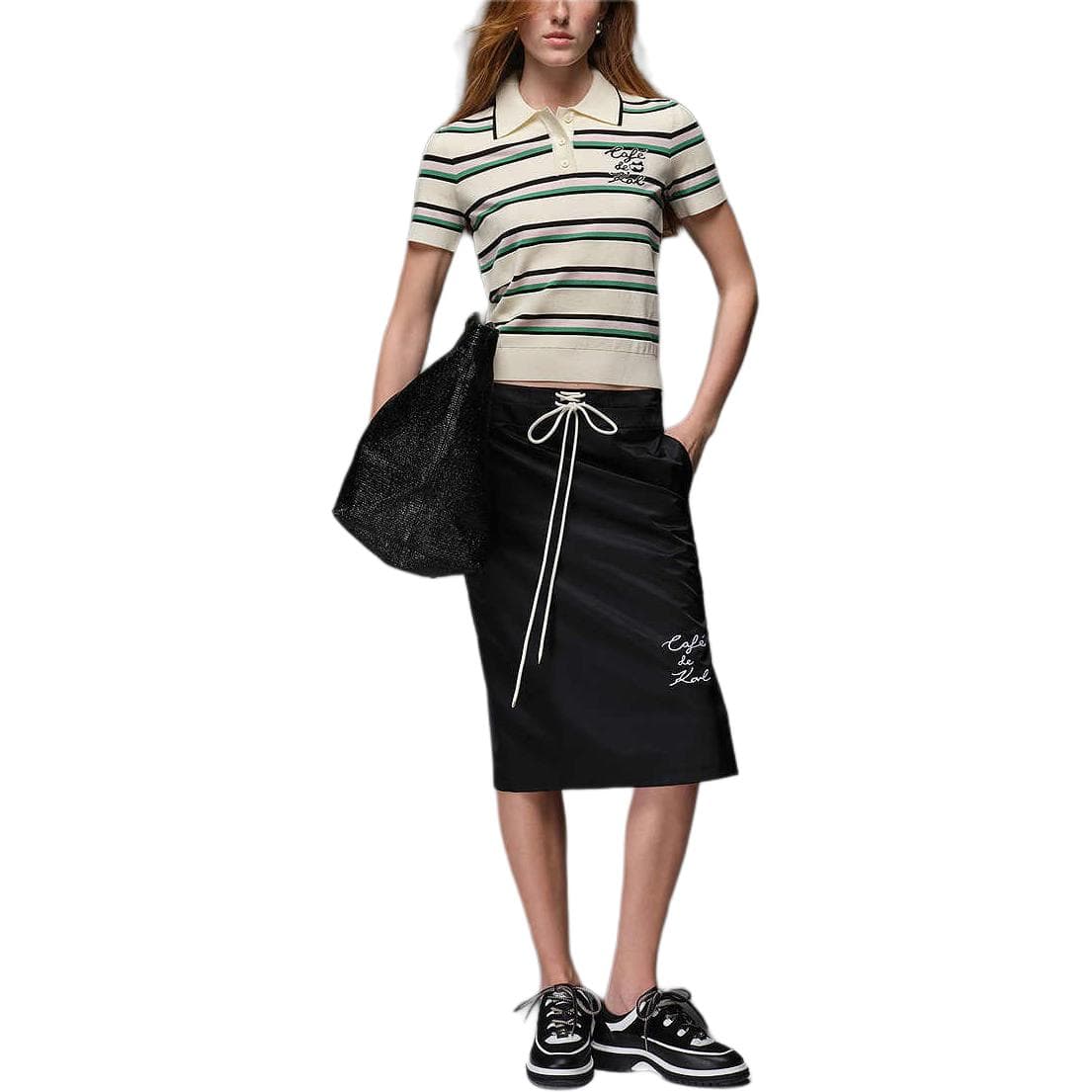 KARL LAGERFELD / Karl Lagerfeld Jeans Повседневный городской Полосатый Поло - изображение 4